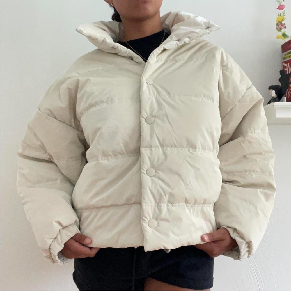 White Oversized Puffer Jacket